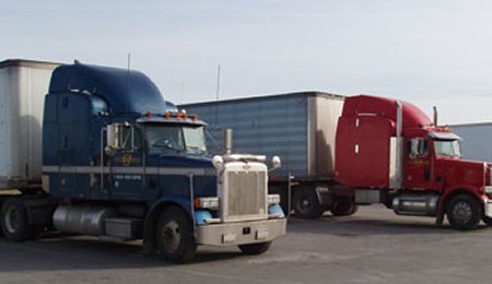 Blue and Red Truck